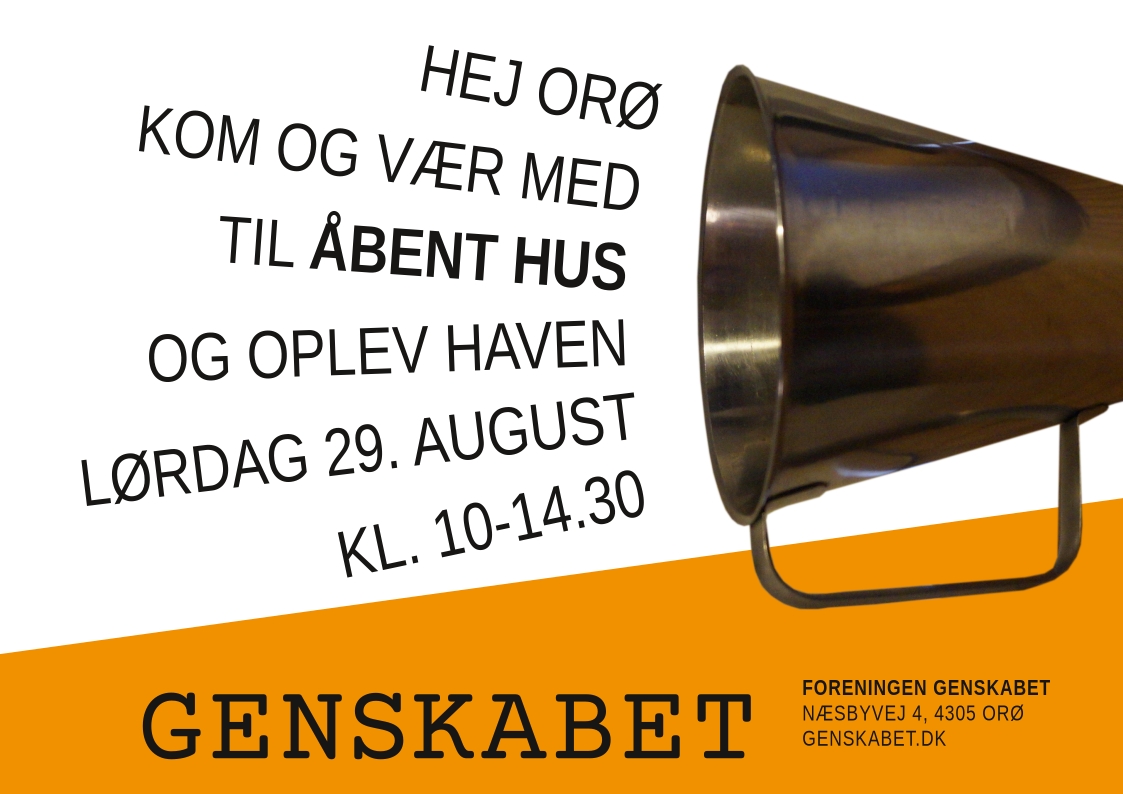 opslag for åbent hus d. 29. august